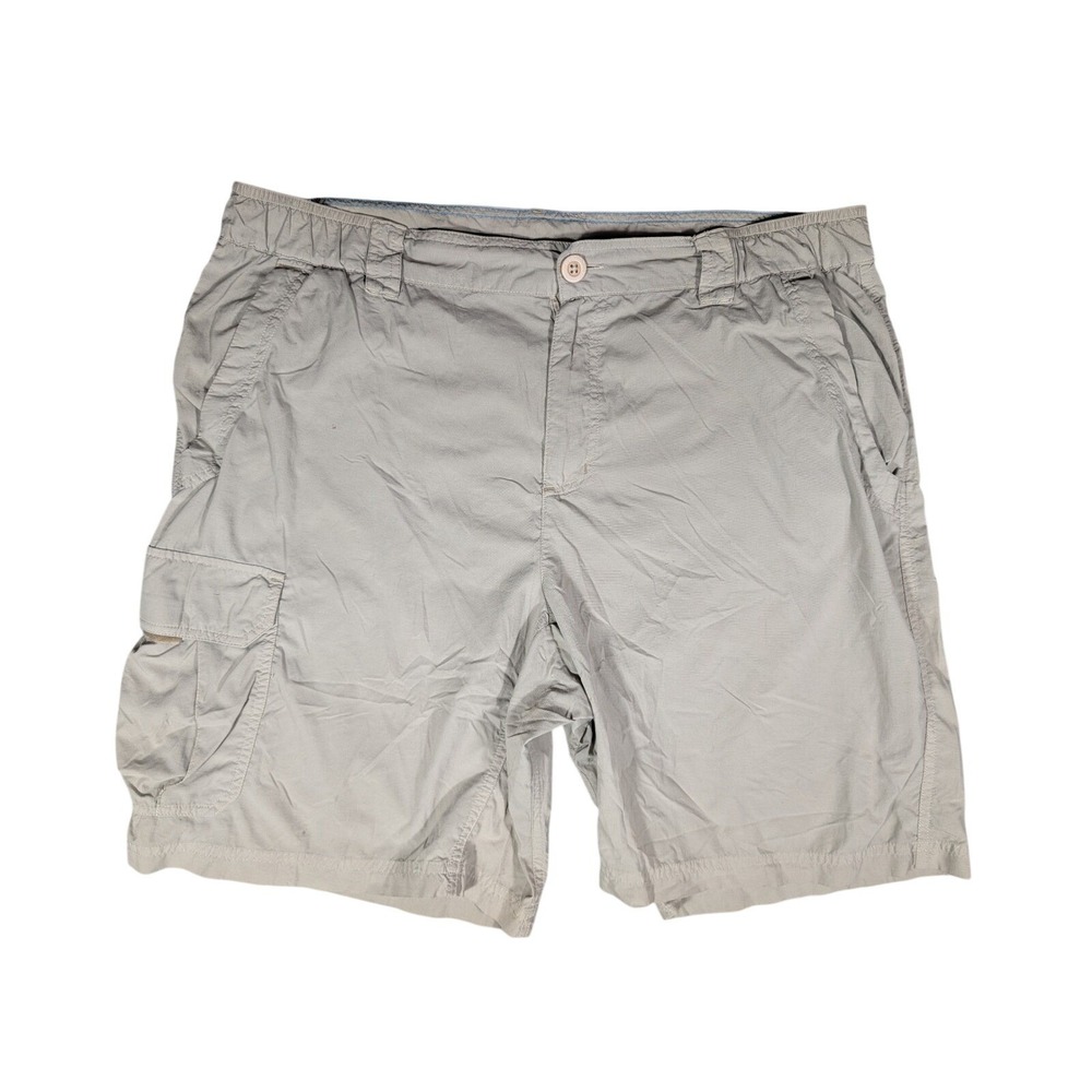 Columbia Mens Light‎ Khaki Tan Lightweight Cotton Flat Front Chino Shorts Large